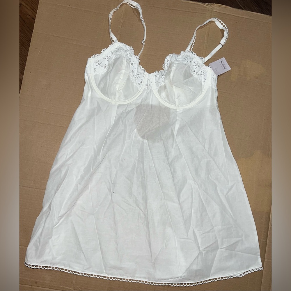 NWT White Lace Trim Camisole lingerie XL Small, Large and XL  sizes available